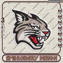 NCAA Davidson Wildcats Head Mascot Logo Embroidery design ,NCAA Davidson Wildcats embroidery, NCAA Embroidery File