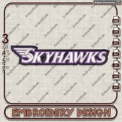 NCAA Stonehill Skyhawks Team Logo Embroidery design ,NCAA Stonehill Skyhawks embroidery, NCAA Embroidery File