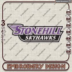 NCAA Stonehill Skyhawks Word Logo Embroidery design ,NCAA Stonehill Skyhawks embroidery, NCAA Embroidery File