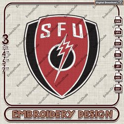 NCAA St. Francis Red Flash Logo Embroidery design ,NCAA St. Francis Red Flash embroidery, NCAA Embroidery File