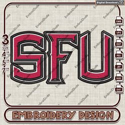 St. Francis Red Flash Text Logo Embroidery design ,NCAA St. Francis Red Flash embroidery, NCAA Embroidery File