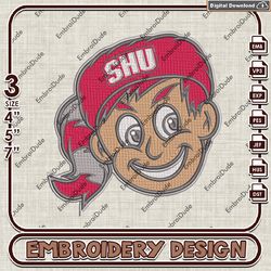 Sacred Heart Pioneers Logo Embroidery design ,NCAA Sacred Heart Pioneers embroidery, NCAA Embroidery File