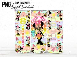 20 oz Mouse Tumbler Wrap Png, Mouse Summer Tumbler Design Skinny Sublimation Digital Download, Girl Trip Tumbler Png