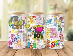 80_s Baby PNG, 16oz Glass Can Wrap, 16oz Libbey Can Glass, I love 80_s Tumbler Wrap, Full Glass Can Wrap, Cartoon Tumble