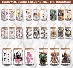 Bundle Halloween Can Glass Wrap, 16oz Can Glass, Trick or Treat, Boo Bash, Libbey Can Glass Wrap, Hocus Pocus Can Glass