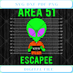 Area 51 Escapee Funny Alien Halloween Svg Png Eps Dxf Cricut File Silh