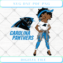 Betty Boop Carolina Panthers SVG PNG EPS DXF