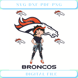 Betty Boop Denver Broncos Svg Sport Svg