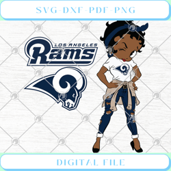 Betty Boop Los Angeles Rams SVG PNG EPS DXF