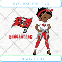 Betty Boop Tampa Bay Buccaneers SVG PNG EPS DXF