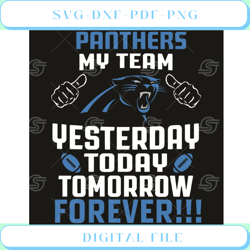 Carolina Panthers My Team Yesterday Today Tomorrow Forever Svg Sport