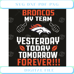 Denver Broncos My Team Yesterday Today Tomorrow Forever Svg Sport Svg