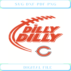 Dilly With Chicago Bears Logo Svg Sport Svg, Dilly Svg