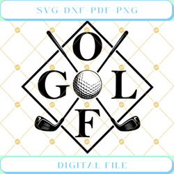Golf Svg Golf Artistic Design File, Golf Ball Svg