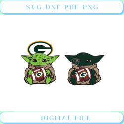 Green Bay Packers Baby Yoda NFL Svg Sport Svg, NFL Lover