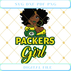 Green Bay Packers Girl SVG Green Bay Packers SVG DXF EPS PNG Cut File