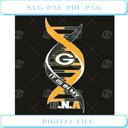 Green Bay Packers It Is My DNA Svg Sport Svg, DNA Svg, Packers Svg