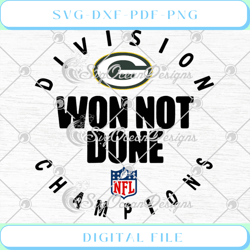 Green Bay Packers NFL Playoffs Division Champions Won Not Done SVG PNG