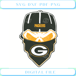 Green Bay Packers Ninja Face Svg Sport Svg, Ninja Face Svg