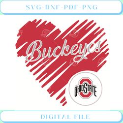 Heart Ohio State Buckeyes Svg Sport Svg, Heart Svg, Buckeyes Svg - Carol Shirt Store