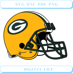 Green Bay Packers Helmet SVG Cut File