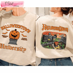 Halloweentown University Front and Back Sweatshirt Halloween Party, Custom Shirt