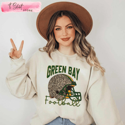 Leopard Green Bay Football Sweatshirt Trendy Packers Fan Gift, Custom Shirt