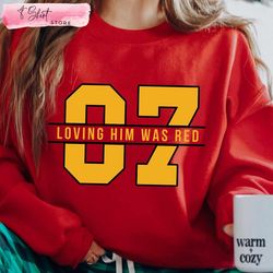 Loving Him Was Red 87 Travis Kelce and Taylor Swift Shirt, Custom Shirt