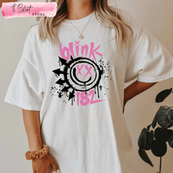 Vintage Blink 182 T Shirt Arrow Smiley Unisex Tee, Custom Shirt