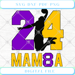 24 Mamba SVG, sport svg, football svg