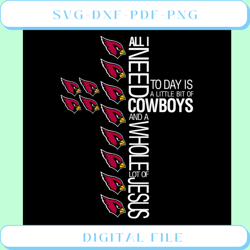 All I Need Today Is A Little Bit Of Cowboys Svg, Sport Team Svg