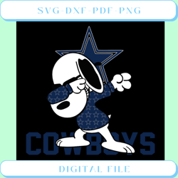 Cowboys Snoopy Dabbing Svg, Sport Team Svg, Snoopy Svg, Dabbing Snoopy Svg