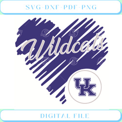 Heart Kentucky Wildcats Svg Sport Svg, Heart Svg, Kentucky Svg