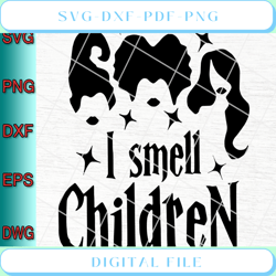 hocus pocus i smell children svg png eps dxf cricut file