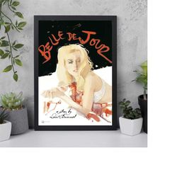 Belle De Jour Vintage Movie Poster - Catherine Deneuve - Minimalist Midcentury Wall Art Print