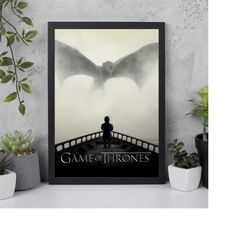 Game of Thrones, mid-century art poster, high quality print, modern art design, home wall decor, classic movie or TV ser