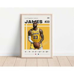 Lebron James Poster, LA Lakers, NBA Fans, NBA Poster, Basketball Poster, Sports Poster, Gift For Him