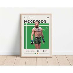 conor mcgregor poster, ufc poster, mma poster, boxing poster, sport bedroom poster, sports poster, gift for him