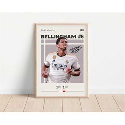 Jude Bellingham Poster, Real Madrid, Football Print, Football Poster, Soccer Poster, Sports Poster, Gift For Him 2