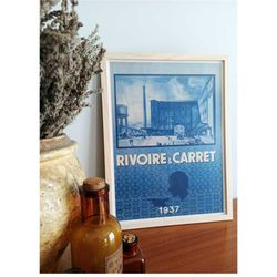 Rare & Authentic Vintage French Print 1930's - Rivoire Carret - 30x40cm - No Frame- Wall art decoration Gift idea - Limi