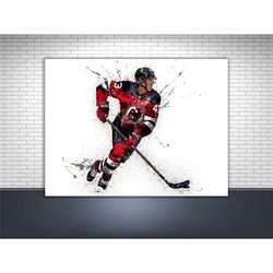 luke hughes poster, new jersey devils, gallery canvas wrap, wall art, man cave, kids room, game room, tribute room