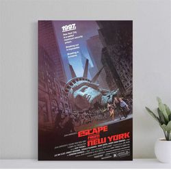 Escape From New York Movie Poster, Wall Art Film Print, Art Poster for Gift, Home Decor Poster, (No Frame)