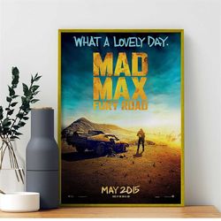 mad max fury road movie poster, modern movie poster print, mad max fury road wall decor