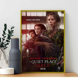a quiet place: part ii movie poster, wall decor art print posters for room aesthetic - canvas poster frameless gift