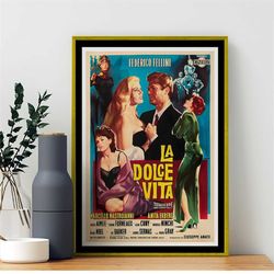 La dolce vita Movie Poster - High quality canvas art print - Room decoration - Art Poster For Gift Custom Poster - Gift