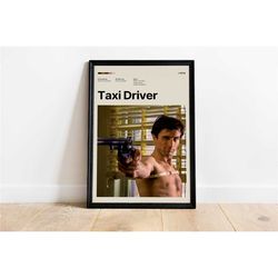 taxi driver, taxi drive poster, taxi driver print, digital poster, wall decor, room decor, home decor, movie poster for
