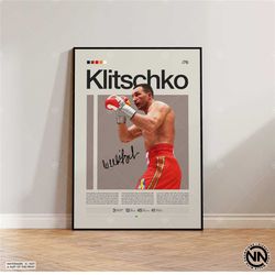 wladimir klitschko poster, boxing poster, sports poster, boxing wall art, mid-century modern, motivational poster, sport