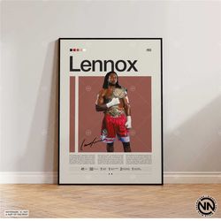 lennox lewis poster, boxing poster, sports poster, boxing wall art, mid-century modern, motivational poster, sports bedr