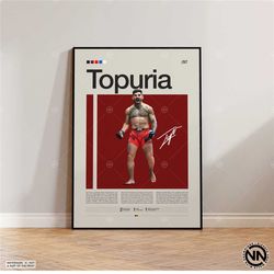 ilia topuria poster, ufc poster, mma poster, boxing poster, sports poster, mid-century modern, motivational poster, spor