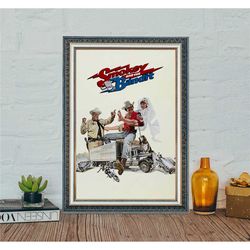 smokey and the bandit movie poster, classic movie smokey and the bandit poster, vintage canvas cloth photo print